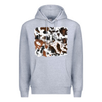 Heather Grey cowhide background Premium Hoodie - RanaPortraitStore