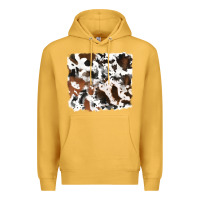 Mustard cowhide background Premium Hoodie - RanaPortraitStore