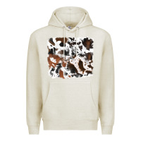 Oatmeal Heather cowhide background Premium Hoodie - RanaPortraitStore