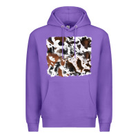 Purple cowhide background Premium Hoodie - RanaPortraitStore