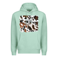 Seafoam cowhide background Premium Hoodie - RanaPortraitStore