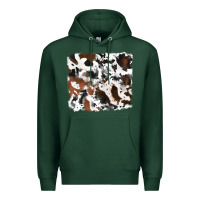 Sports Green cowhide background Premium Hoodie - RanaPortraitStore