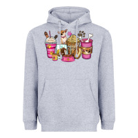 Heather Grey Chihuahua coffee cups Heavyweight Hoodie - Zillion Design Studio