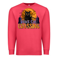 Cardinal Black Cat Crossing Premium Sweatshirt - texasbilliewilder