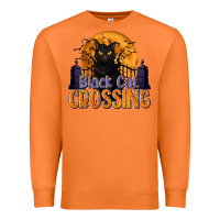 Carrot Black Cat Crossing Premium Sweatshirt - texasbilliewilder