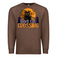 Chestnut Black Cat Crossing Premium Sweatshirt - texasbilliewilder