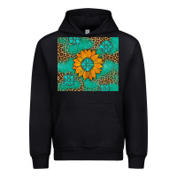 Black Sunflower Gemstone Leopard Urban Hoodie - Artiststas