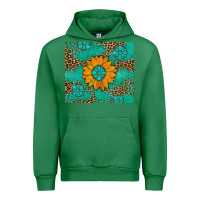 Emerald Sunflower Gemstone Leopard Urban Hoodie - Artiststas