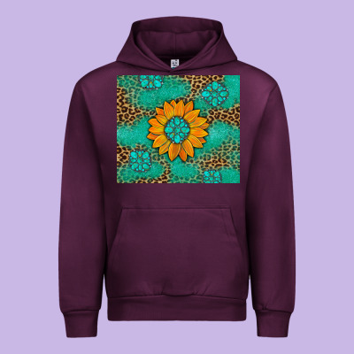 Sunflower Gemstone Leopard Urban Hoodie Designed By Artiststas
