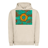 Pigment French Oak Sunflower Gemstone Leopard Urban Hoodie - Artiststas