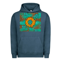 Pigment Midnight Navy Sunflower Gemstone Leopard Urban Hoodie - Artiststas