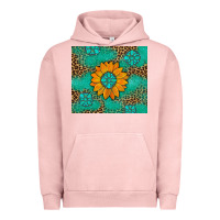 Pigment Salmon Sunflower Gemstone Leopard Urban Hoodie - Artiststas