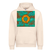 Sandshell Sunflower Gemstone Leopard Urban Hoodie - Artiststas