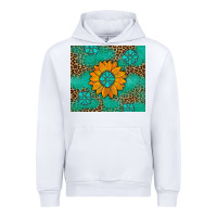 White Sunflower Gemstone Leopard Urban Hoodie - Artiststas
