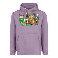 Lavender yorkshire terrier coffee cups Heavyweight Hoodie - Zillion Design Studio