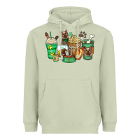 Matcha yorkshire terrier coffee cups Heavyweight Hoodie - Zillion Design Studio