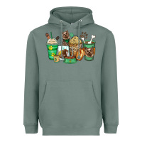 Sage yorkshire terrier coffee cups Heavyweight Hoodie - Zillion Design Studio