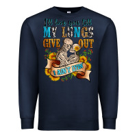 Navy i'll love you tillmy lungs give out i ain't lyin' Premium Sweatshirt - Zillion Design Studio