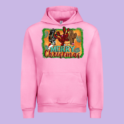 Merry Christmas Cactus Urban Hoodie Designed By Adodesignshop