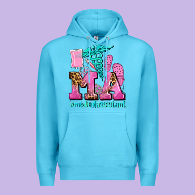 M A Medical Assistant Premium Hoodie Designed By Adodesignshop