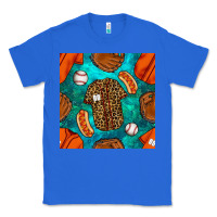 True Royal baseball leopard uniform and hotdog with gemstone seamless pattern Classic Tee - BundleAndBundleShop