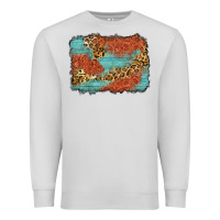 Dove Grey western leopard tooled leather background Premium Sweatshirt - Zillion Design Studio