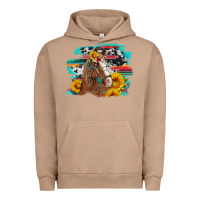Pigment Burro horse with sunflowers Urban Hoodie - Artiststas
