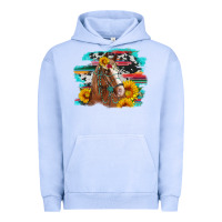 Pigment Grape Ice horse with sunflowers Urban Hoodie - Artiststas