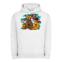 Pigment Lunar Rock horse with sunflowers Urban Hoodie - Artiststas