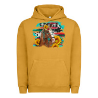 Pigment Peanut Butter horse with sunflowers Urban Hoodie - Artiststas