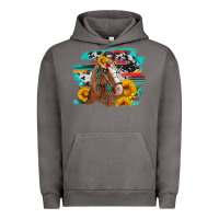 Pigment Tornado horse with sunflowers Urban Hoodie - Artiststas