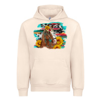 Sandshell horse with sunflowers Urban Hoodie - Artiststas