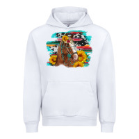 White horse with sunflowers Urban Hoodie - Artiststas