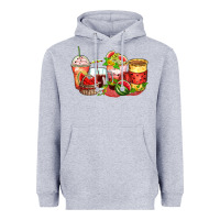 Heather Grey watermelon farm fresh coffee cups Heavyweight Hoodie - Zillion Design Studio