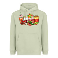 Matcha watermelon farm fresh coffee cups Heavyweight Hoodie - Zillion Design Studio