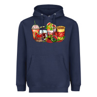 Navy watermelon farm fresh coffee cups Heavyweight Hoodie - Zillion Design Studio