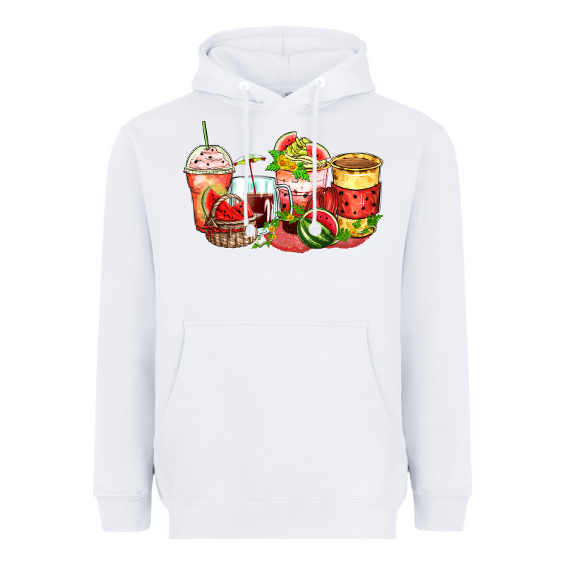 Watermelon Farm Fresh Coffee Cups Heavyweight Hoodie by Zillion Design Studio | Teevron