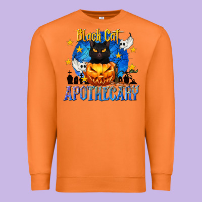 Black Cat Apothecary Premium Sweatshirt Designed By Texasbilliewilder