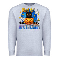 Heather Grey Black Cat Apothecary Premium Sweatshirt - texasbilliewilder