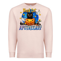 Pale Pink Black Cat Apothecary Premium Sweatshirt - texasbilliewilder