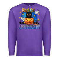 Purple Black Cat Apothecary Premium Sweatshirt - texasbilliewilder