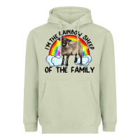 I'm The Rainbow Sheep Of The Family Suffolk Sheep Black Face Sheep Heavyweight Hoodie | Teevron
