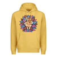 Antique Gold easter leopard bunny sunflower Premium Hoodie - Artiststas