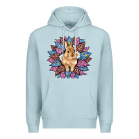 Blue Mist easter leopard bunny sunflower Premium Hoodie - Artiststas