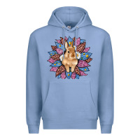 Colony Blue easter leopard bunny sunflower Premium Hoodie - Artiststas
