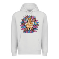 Dove Grey easter leopard bunny sunflower Premium Hoodie - Artiststas