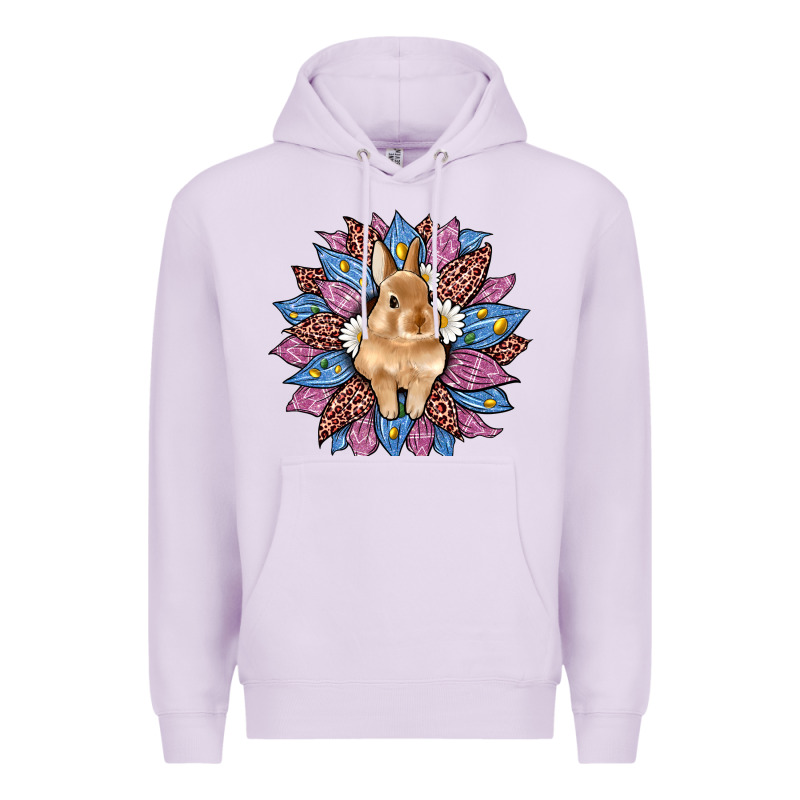 Easter Leopard Bunny Sunflower Premium Hoodie by Artiststas | Teevron