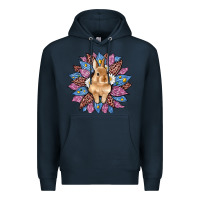 Navy easter leopard bunny sunflower Premium Hoodie - Artiststas