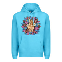 Ocean Blue easter leopard bunny sunflower Premium Hoodie - Artiststas