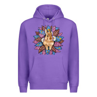 Purple easter leopard bunny sunflower Premium Hoodie - Artiststas